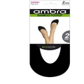 Ambra Ecostyle Bamboo Footlet 2 Pair Socks in Black One Size