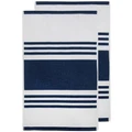Ladelle Lennox Terry Kitchen Towel 2 Pack in Marine