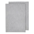 Ladelle Lina Stripe Kitchen Towel 2 Pack in Grey