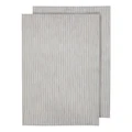 Ladelle Lina Stripe Kitchen Towel 2 Pack in Taupe