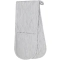Ladelle Lina Stripe Double Oven Mitt in Grey