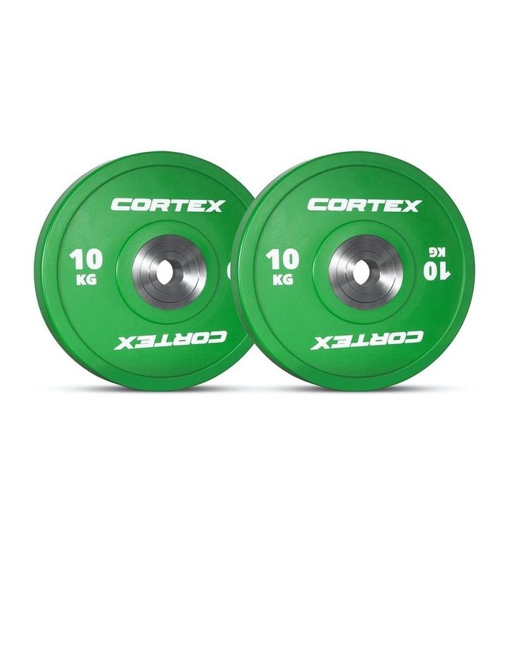 CORTEX 10kg Competition Pair of Bumper Plates in Green One Size