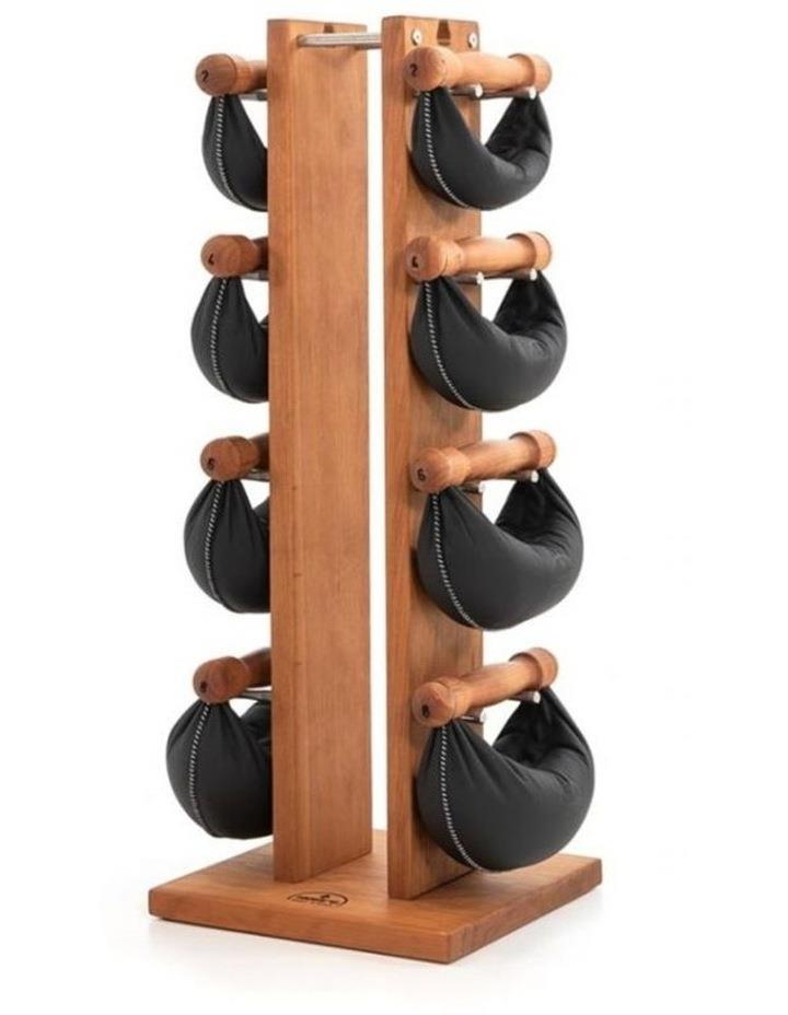 NOHrD Wooden Swing Tower 9-Piece Hand Crafted Weight Set in Cherry