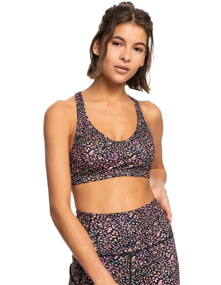 Roxy Heart Into It Sports Bra Anthracite in Multi Assorted XS