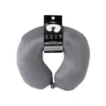Milano Decor Memory Foam Travel Neck Pillow With Clip Cushion Support in Soft Grey One Size