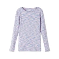 Name It Lakila Long Sleeve Slim Top in Burnished Lilac Lt Purple 9-10