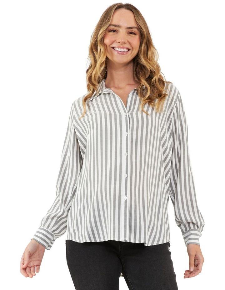 Ripe Lou Stripe Shirt in Black/White Blk/White S
