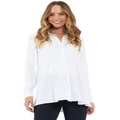 Ripe Tina Peplum Shirt in White XS