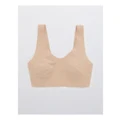 Aerie Smoothez Padded Scoop Bralette in Beige Natural XS