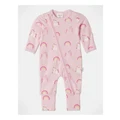 Sprout Essential Organic Unicorns Coverall in Baby Pink 00