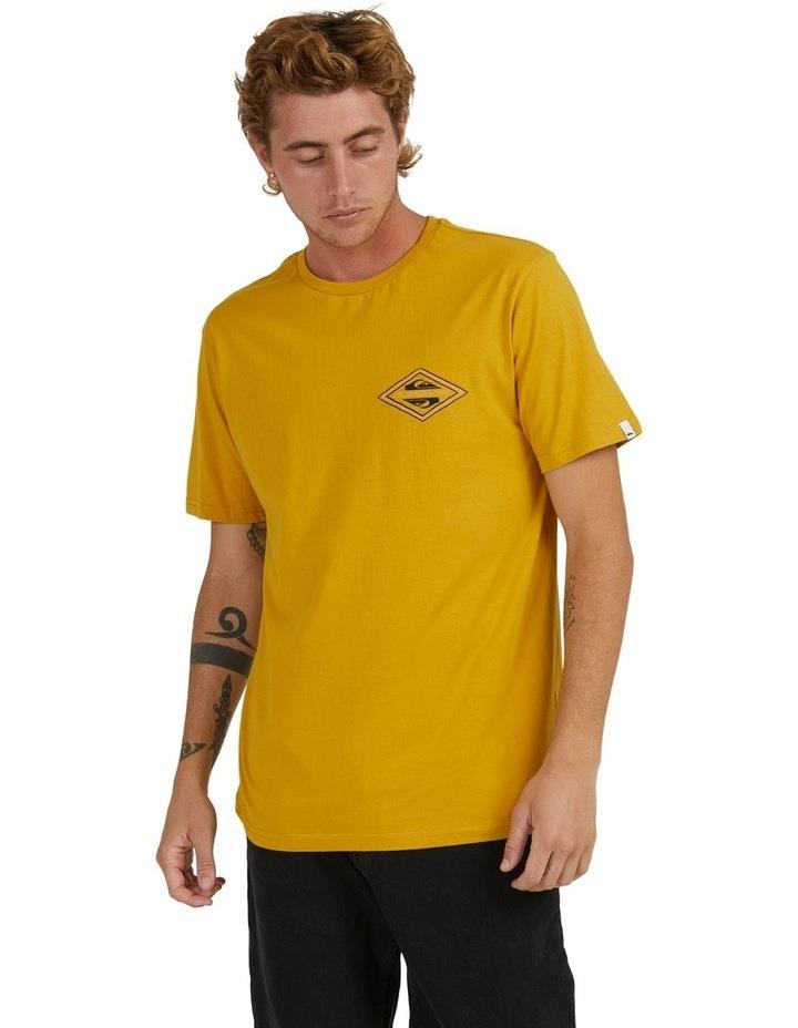 Quiksilver Reverse Logo T-Shirt in Yellow L