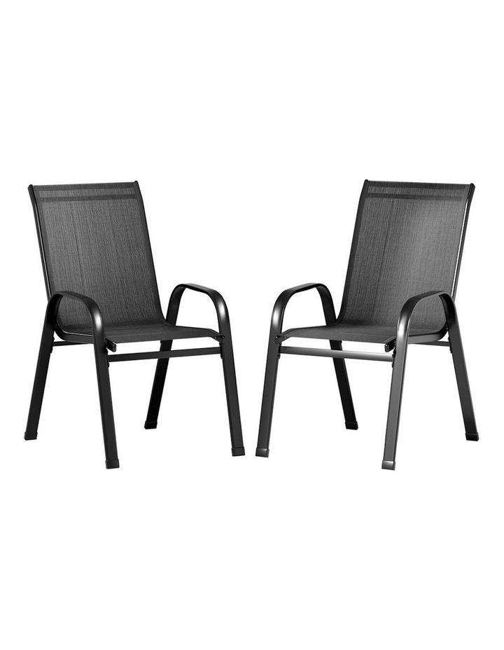 Gardeon Outdoor Stackable Chairs x2 in Black