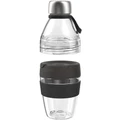 KeepCup Helix Original Kit, Reusable Plastic Cup-to-Bottle Kit, Black, M 12/18oz Black