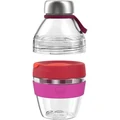 KeepCup Helix Original Kit, Reusable Plastic Cup-to-Bottle Kit, Afterglow, M 12/18oz Pink