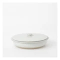 Australian House & Garden Esperance Wiped Edge Casserole Dish 28x28x12cm in White/Sand White