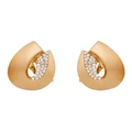 Barcs Pod Pave Clip On Earrings in Gold