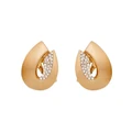 Barcs Pod Pave Clip On Earrings in Gold