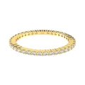 Swarovski Vittore Ring Round Cut Gold-Tone Plated in White 55