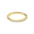 Swarovski Vittore Ring Round Cut Gold-Tone Plated in White 58