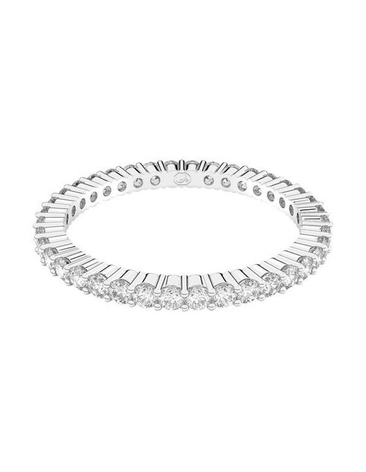 Swarovski Vittore Ring Round Cut Rhodium Plated in White 52