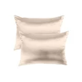 Royal Comfort Mulberry Soft Silk Hypoallergenic Pillowcase Twin Pack with Gift Box in Champagne Pink Lt Pink