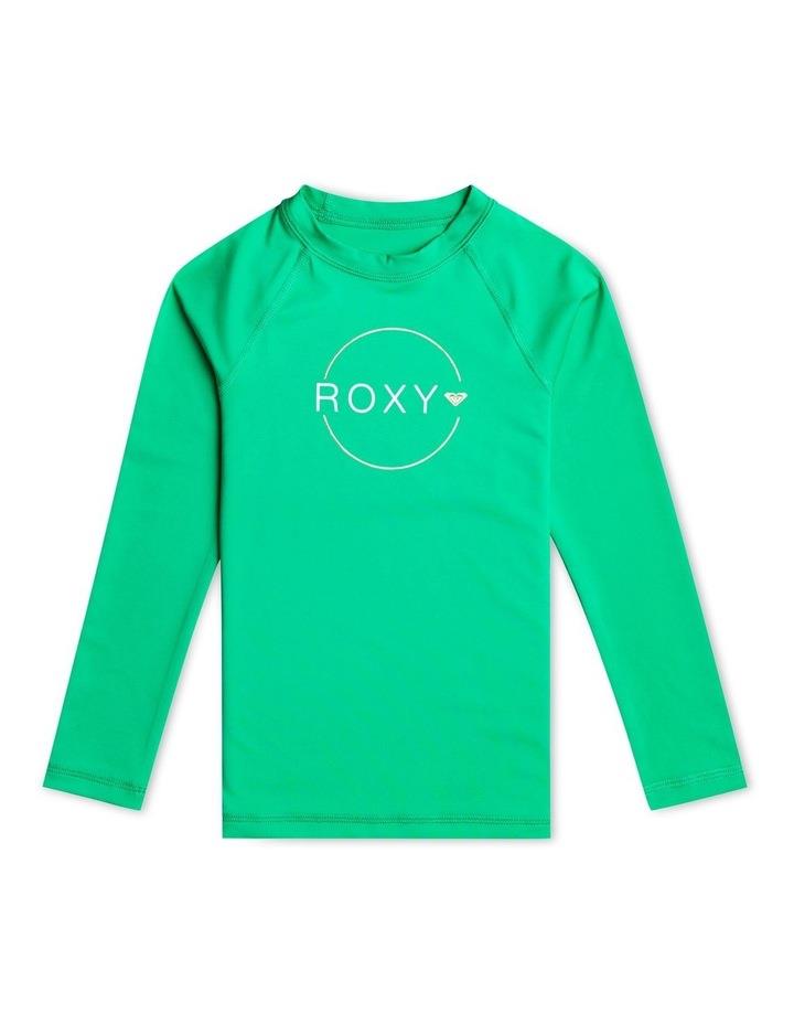 Roxy Beach Classics Long Sleeve Rash Top in Green 2
