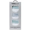Bubba Blue Nordic 3 Pack Face Washers in Blue Sky One Size