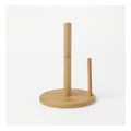 The Cooks Collective Paper Towel Holder in Bamboo Brown