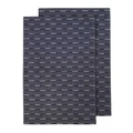 Ladelle Eco Recycled Dash Kitchen Towel 2 Pack in Navy Blue
