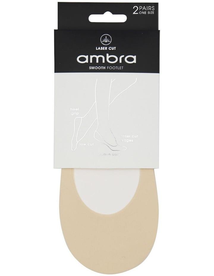 Ambra Smooth Footlet 2 Pack in Natural One Size