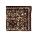 Cambridge Spiral Silk Pocket Square in Brown Chocolate