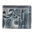 Gibson Deco Silk Pocket Square in Grey