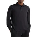 Tommy Hilfiger Regular Long Sleeve Jersey Polo in Black L