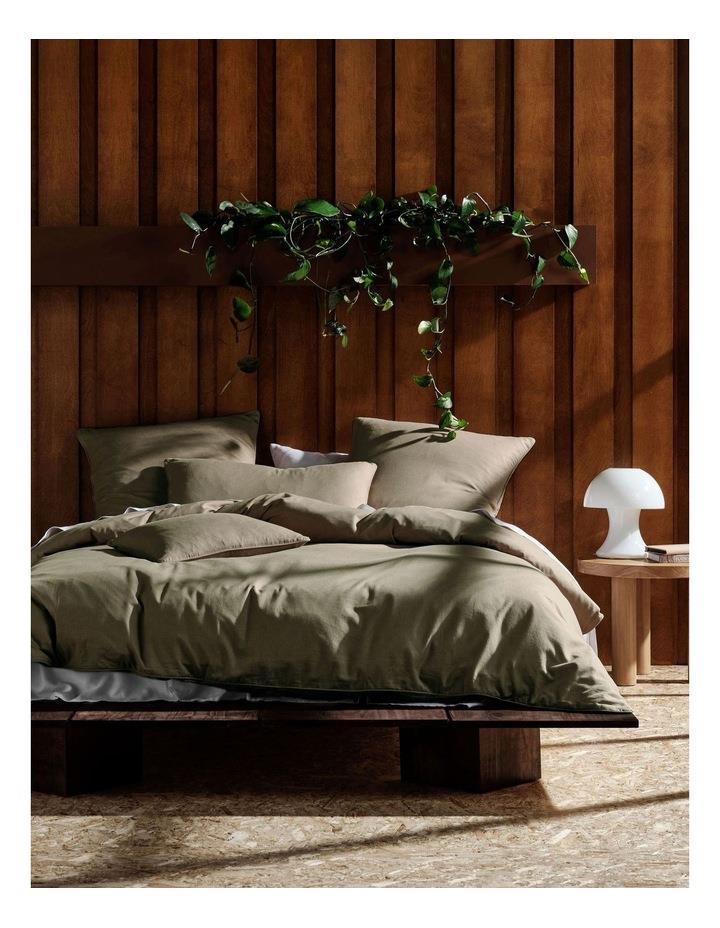 Linen House Stornoway Quilt Cover Set in Moss Green QS Set