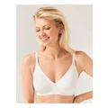 Bendon Comfit Collection Soft Cup Plunge Bra in White 12A/B