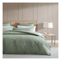 Private Collection Monty Quilt Cover Set in Green KS Set