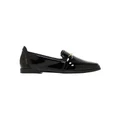 Hush Puppies Zippo Flat Shoe in Black Black Ptnt 6