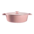 The Cooks Collective ID Pastels Cast Iron Casserole with Lid 28cm/5.9 Liter in Pink