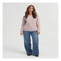 Vero Moda Doffy Long Sleeve Pullover in Pink Blush XL