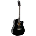 Karrera 12-String Acoustic Guitar with EQ in Black