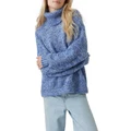Vero Moda Luisa Long Sleeve Knit in Blue XL