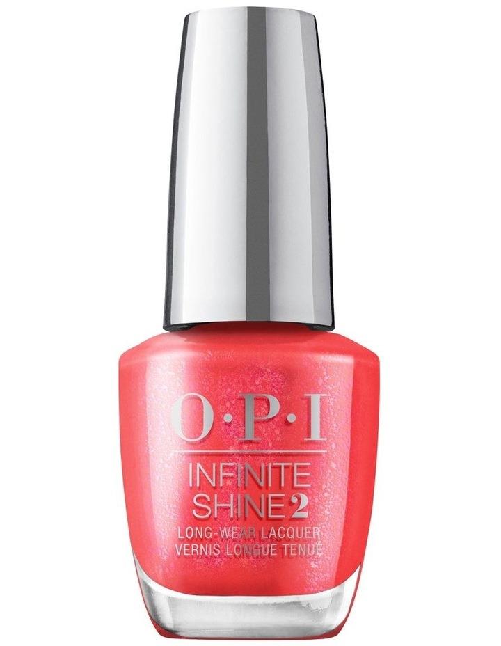 OPI Infinite Shine Left Your Texts on Red Nail Polish