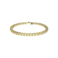 Swarovski Matrix Tennis Bracelet Round Cut Small Gold-Tone Plated in Yellow M