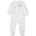 Nike Swooshfetti Footed Coverall in White 6-9 Months