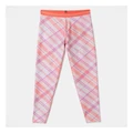 Tommy Hilfiger High Waist All-Over Print Tape Legging in Pink Multi White Ptnt S
