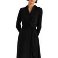 Lauren Ralph Lauren Surplice Georgette Midi Dress in Black 8