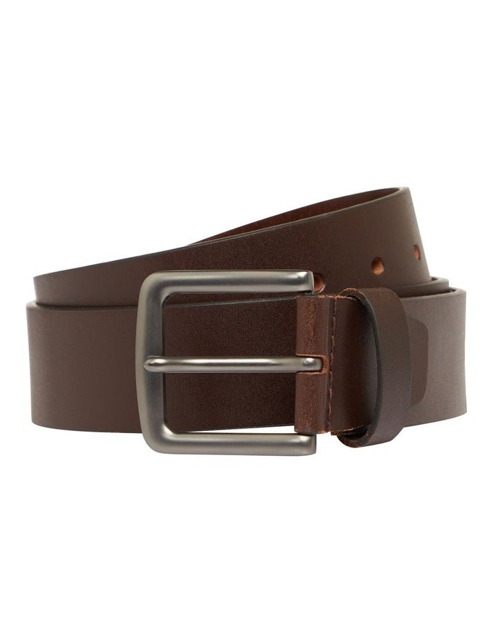 Johnny Bigg Morgan Genuine Leather Belt in Brown Chocolate 36/38