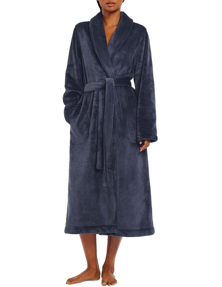 Sheridan Kerrabee Plush Robe in Carbon Blue Bathrobe XS/S