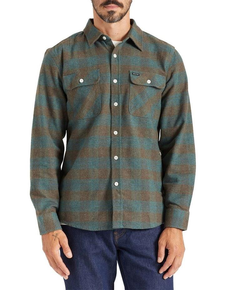 Brixton Bowery Flannel in Green S