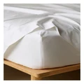 Vue 300TC Australian Superfine Cotton Sheet Separates in White Fitted King Sheet